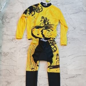 Men's Cycling Jersey and Matching Padded Biking Pants Set